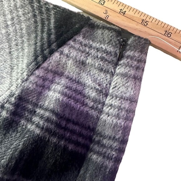 Vivienne Tam Plaid Mini Skirt Womens 8 Black Academia Goth Office Siren NEW - Picture 9 of 12